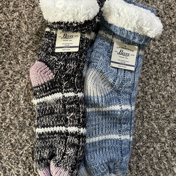 Bass Faux Fur Cozy Slipper Socks - Picture 2 of 4